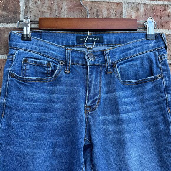 Aeropostale Low Rise Jegging 2 Reg Medium Wash Skinny Stretch Distressed Y2K - Picture 9 of 9